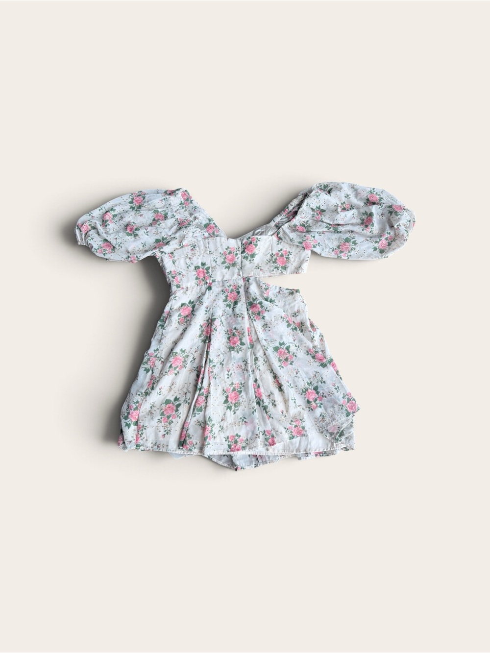 ASOS White Mini Dress with Pink Floral Print